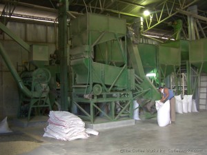 Modern coffee milling plant; pride of the growers cooperativa.